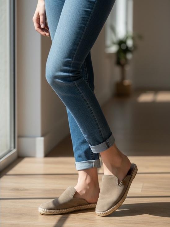 Verbenas Shoes - Verbenas Celia Espadrilles Taupe Suede Flats Women’s Size 41 EU 10-10.5 US